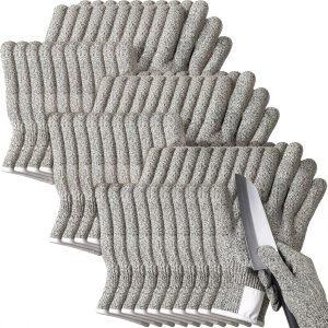 Cut Resistant Gloves Potchen 15-Pair Level 5 Large Grey-0