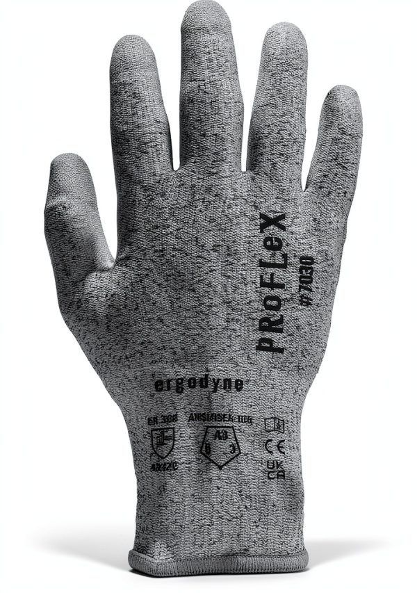 Ergodyne Cut-resistant Gloves A3 PU Coated Gray Large Unisex-6