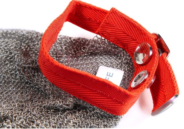 JZD stainless steel cutting resistant gloves 304 wire 5‑finger XL‑S-3