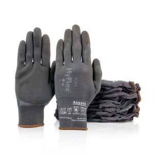 HyFlex 11-840 Ergonomic Nitrile Foam Gloves Ansell Black Size 9-0