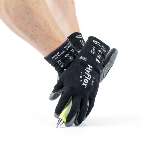 Ansell HyFlex 11-600 PU Palm Coated Gloves Black Size 8 – 12 Pairs-2