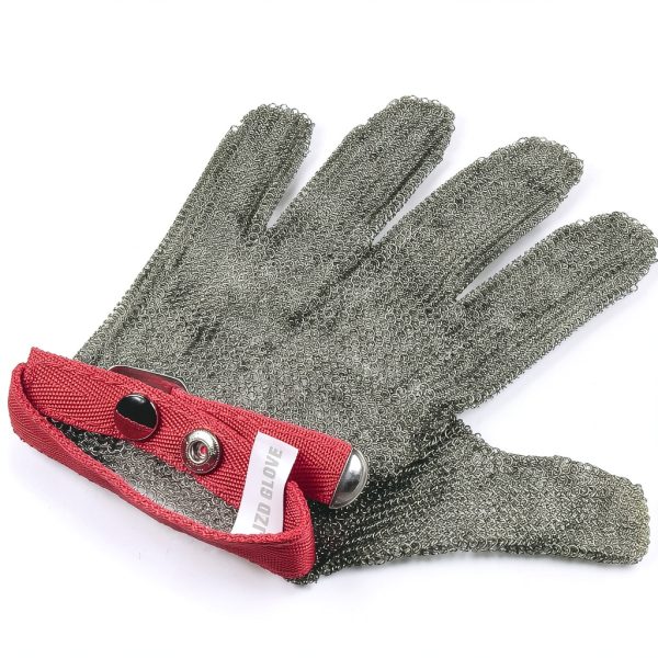 JZD stainless steel cutting resistant gloves 304 wire 5‑finger XL‑S-2