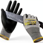 COOLJOB A6 Cut Resistant Safety Work Gloves 12/120 Pairs with Grip-0