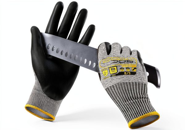 COOLJOB A6 Cut Resistant Safety Work Gloves 12/120 Pairs with Grip-0