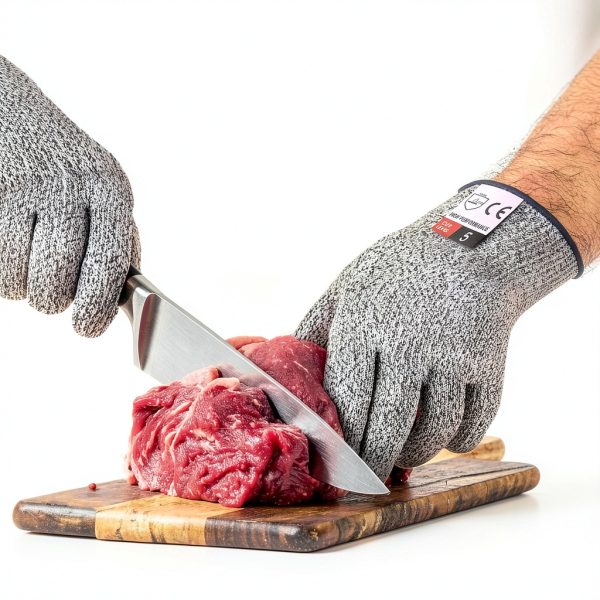 Cut Resistant Gloves THOMEN 4-Pack Medium Grey Level 5 Kitchen Gloves-5