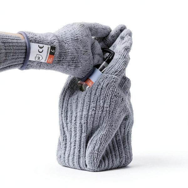 Cut Resistant Gloves THOMEN 4-Pack Medium Grey Level 5 Kitchen Gloves-6