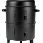 Amazon Basics 16 inch Vertical Charcoal Outdoor Smoker, Black-0