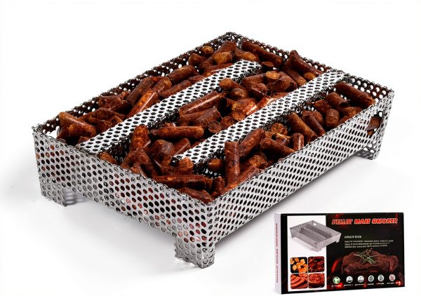 5" x 8" Pellet Smoker Tray by 3 BUZZLETT for Gas & Charcoal Grills-6