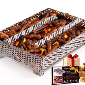 5" x 8" Pellet Smoker Tray by 3 BUZZLETT for Gas & Charcoal Grills-0