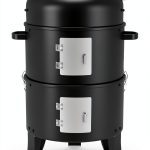 16" Charcoal Smoker Grill by GRILIFE, Heavy Duty Vertical Outdoor-0